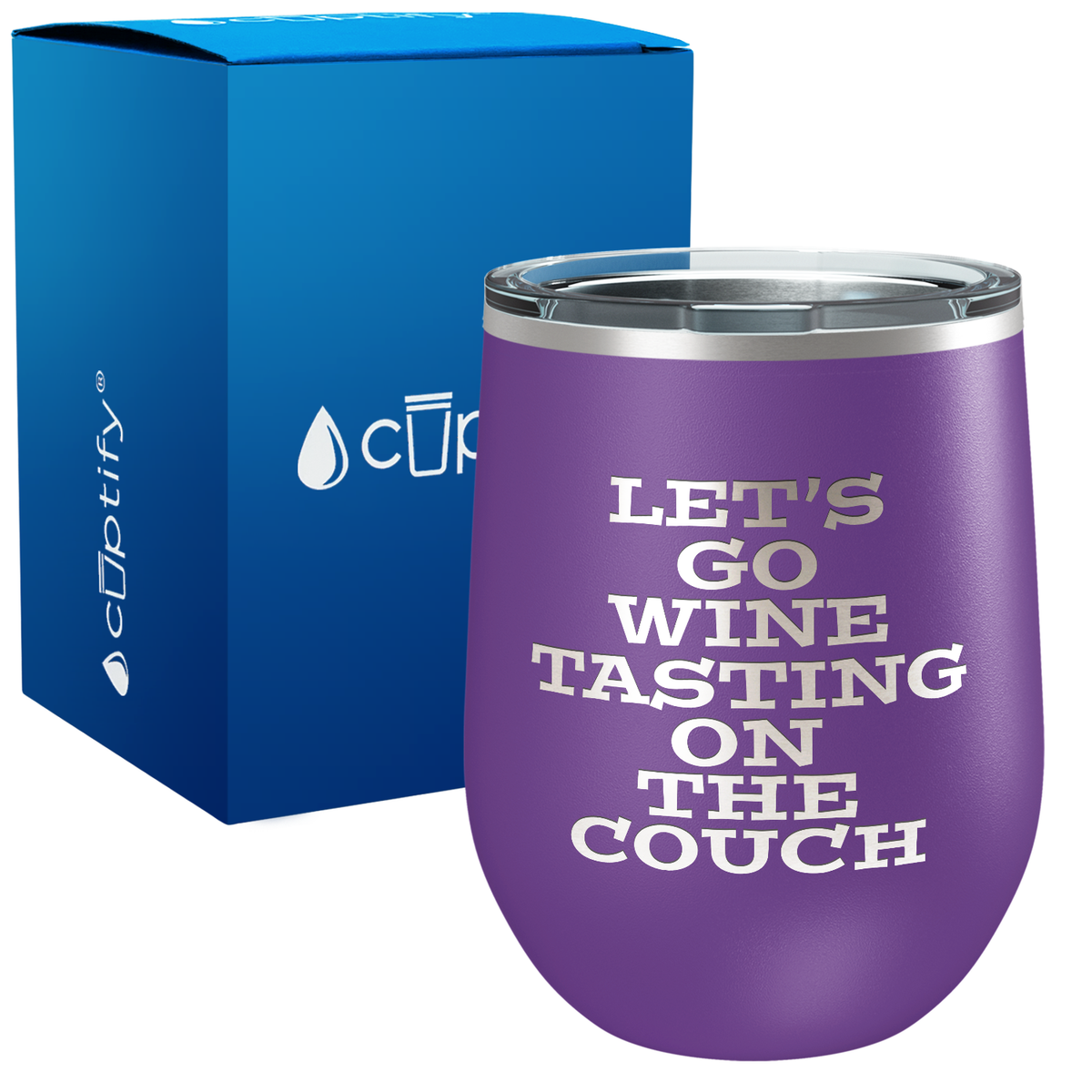 Let's go Wine Tasting 12oz Funny Wine Tumbler