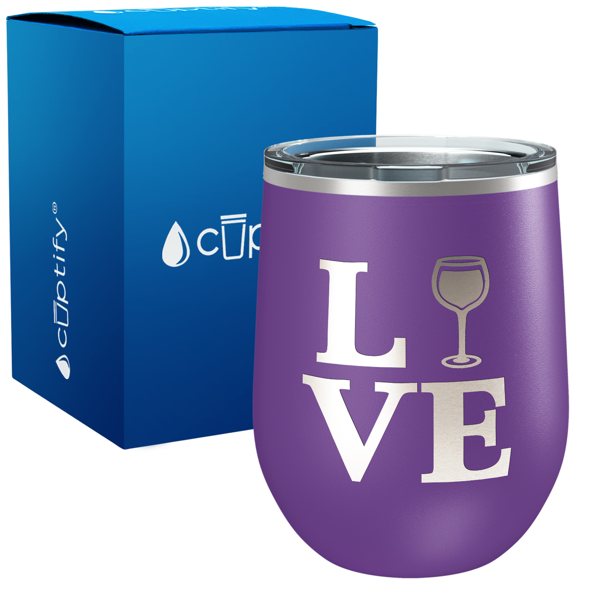 Love Wine 12oz Funny Wine Tumbler