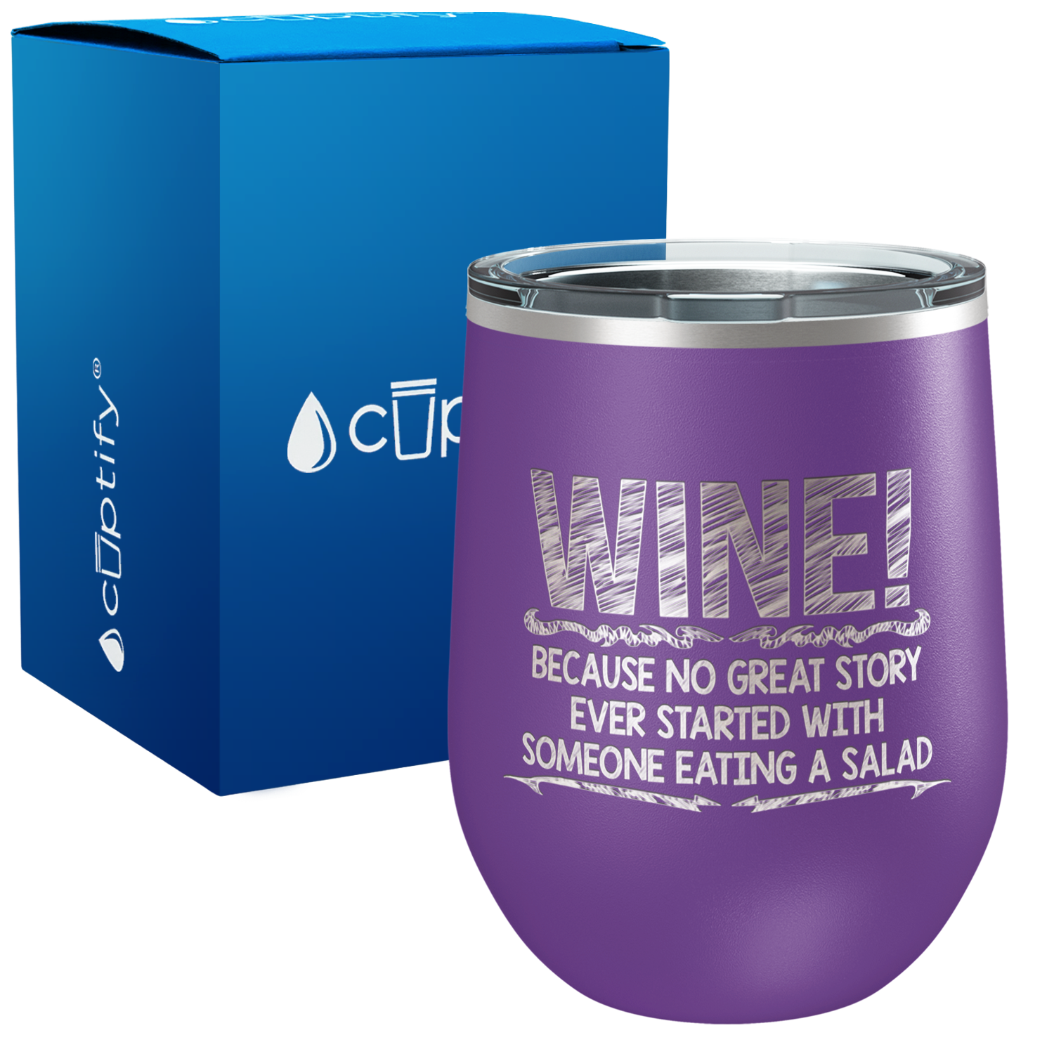 All Great Stories Start with Wine 12oz Funny Wine Tumbler