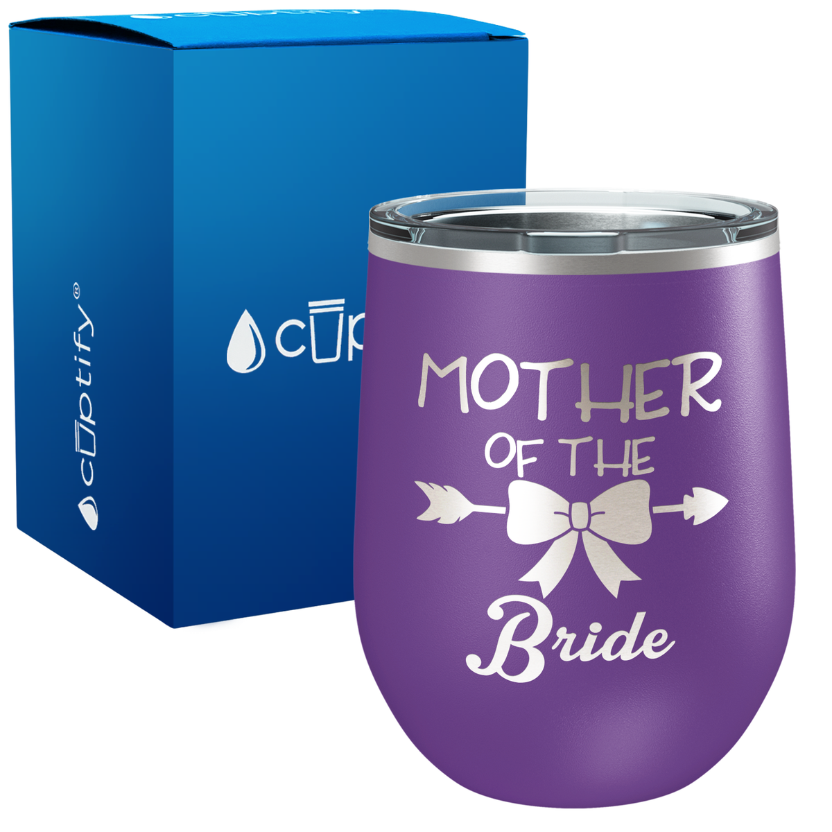 Mother of the Bride 12oz Bridal Shower Wine Tumbler