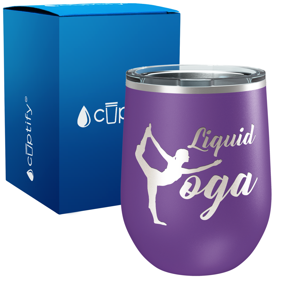 Liquid Yoga 12oz Funny Wine Tumbler