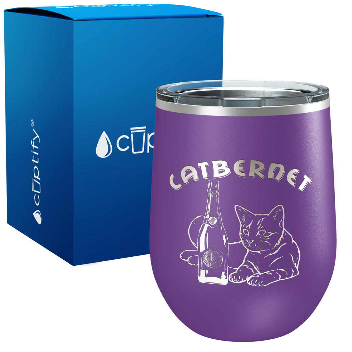 Catbernet 12oz Funny Wine Tumbler