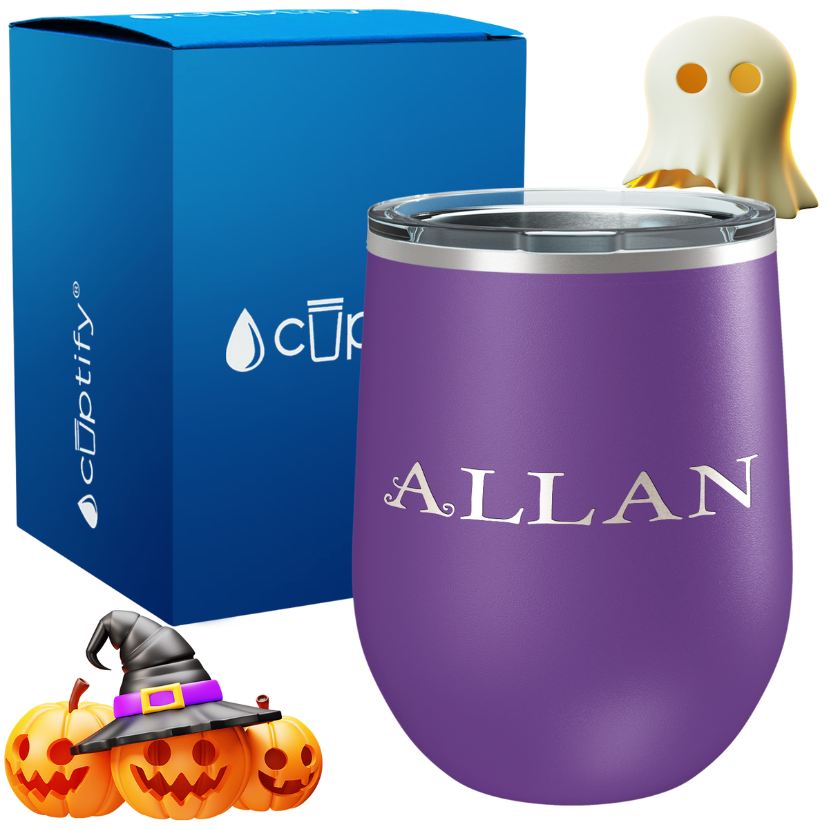 Personalized Eerie Style 12oz Halloween Wine Tumbler