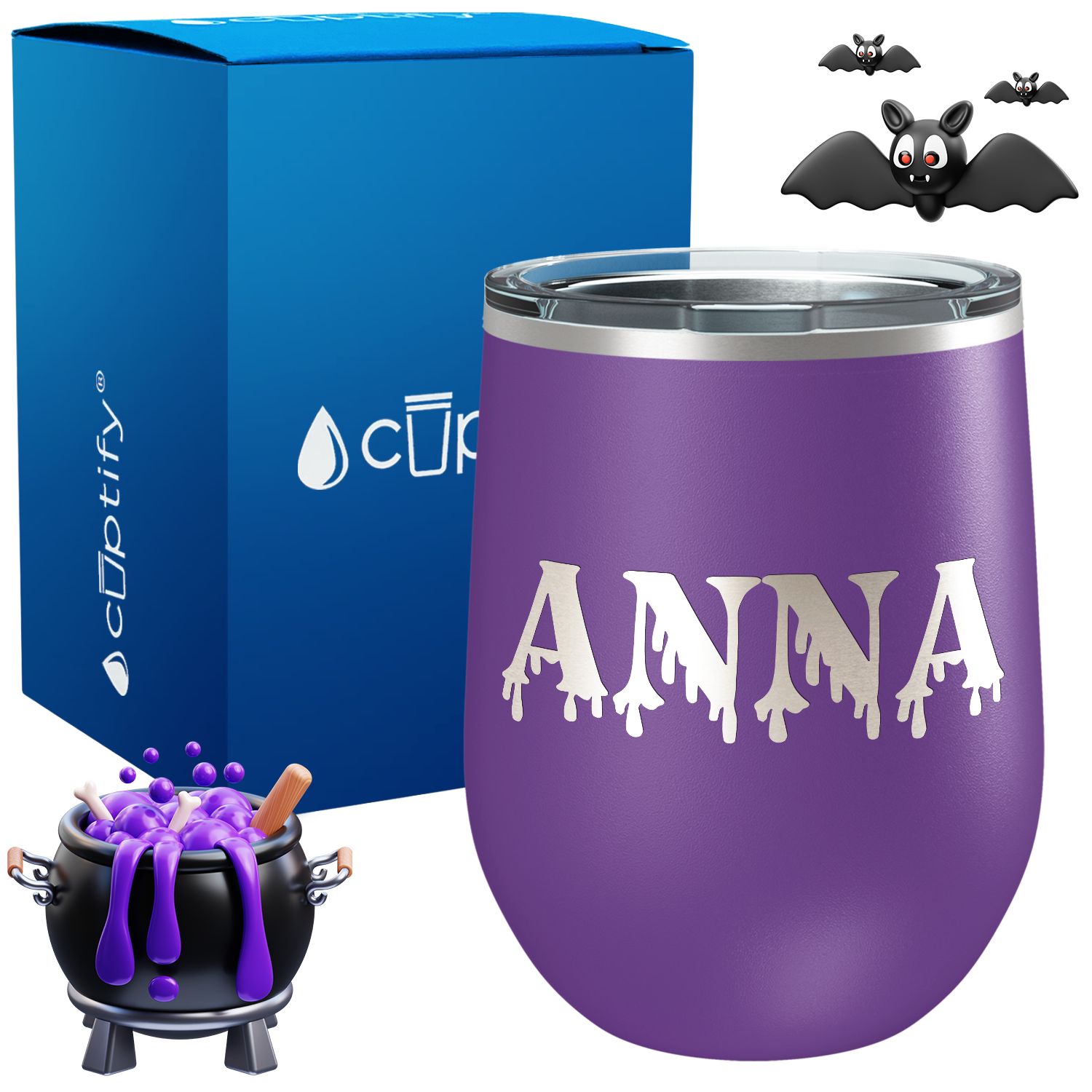 Personalized Bloody Style 12oz Halloween Wine Tumbler