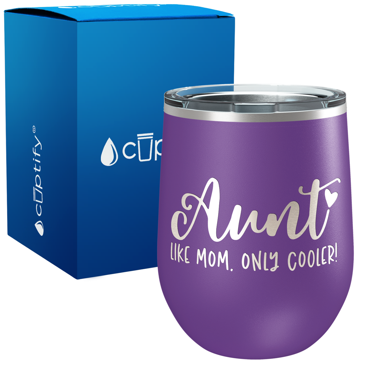 Aunt Like Mom Only Cooler 12oz Aunt Wine Tumbler