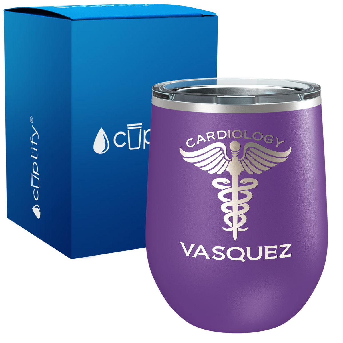 Personalized Cardiology 12oz Medical Wine Tumbler