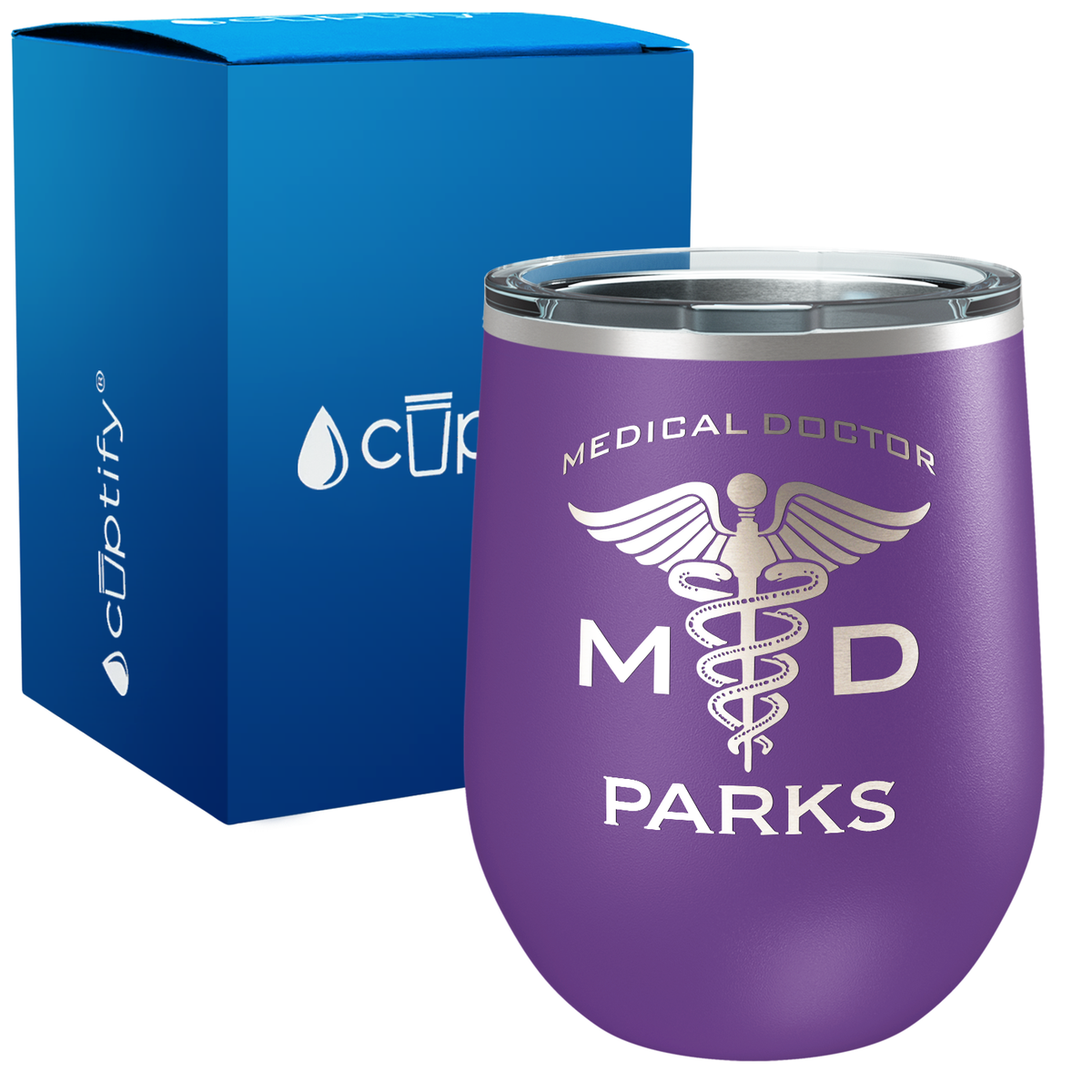 Personalized MD Medical Doctor 12oz Medical Wine Tumbler