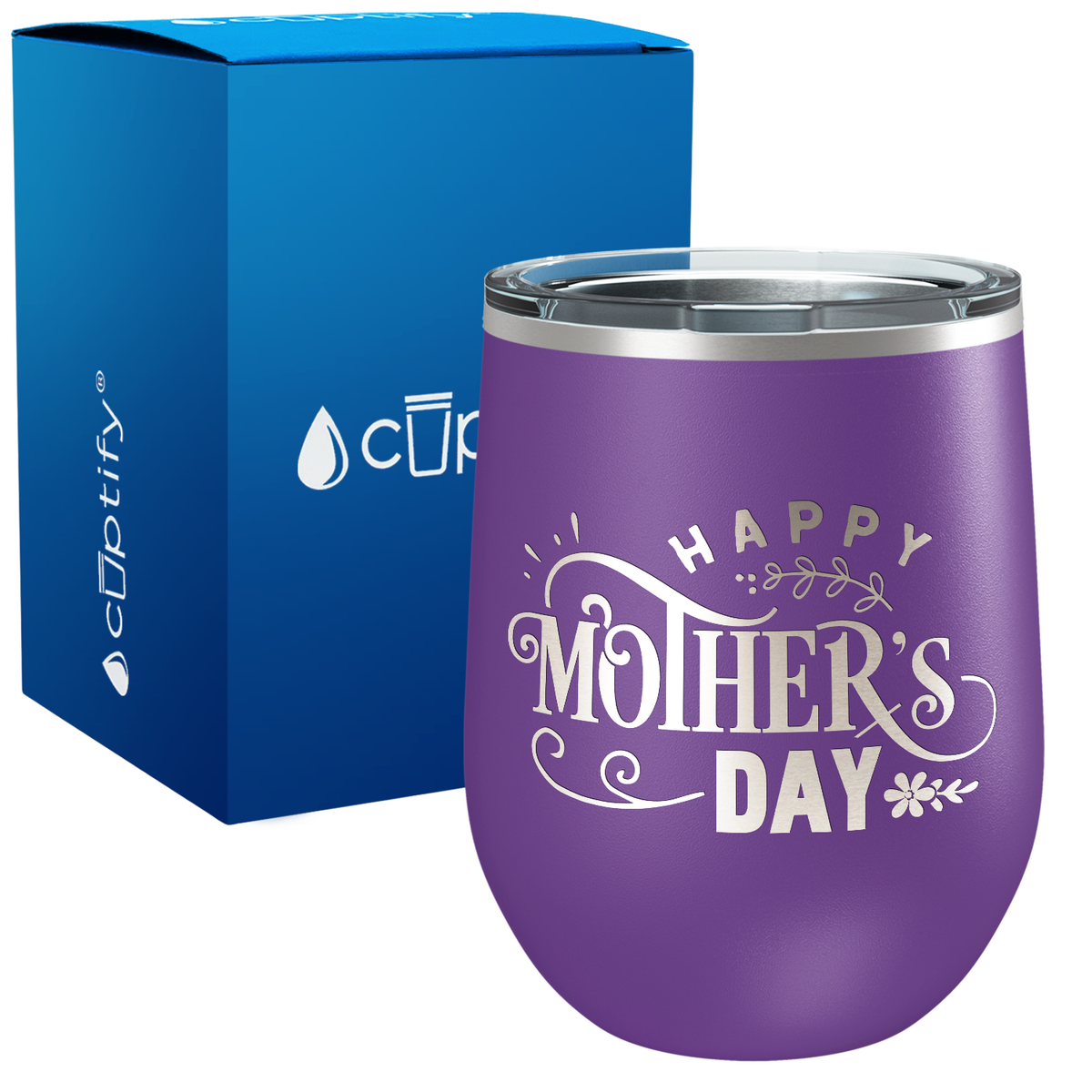 Happy Mother's Day 12oz Mom Wine Tumbler