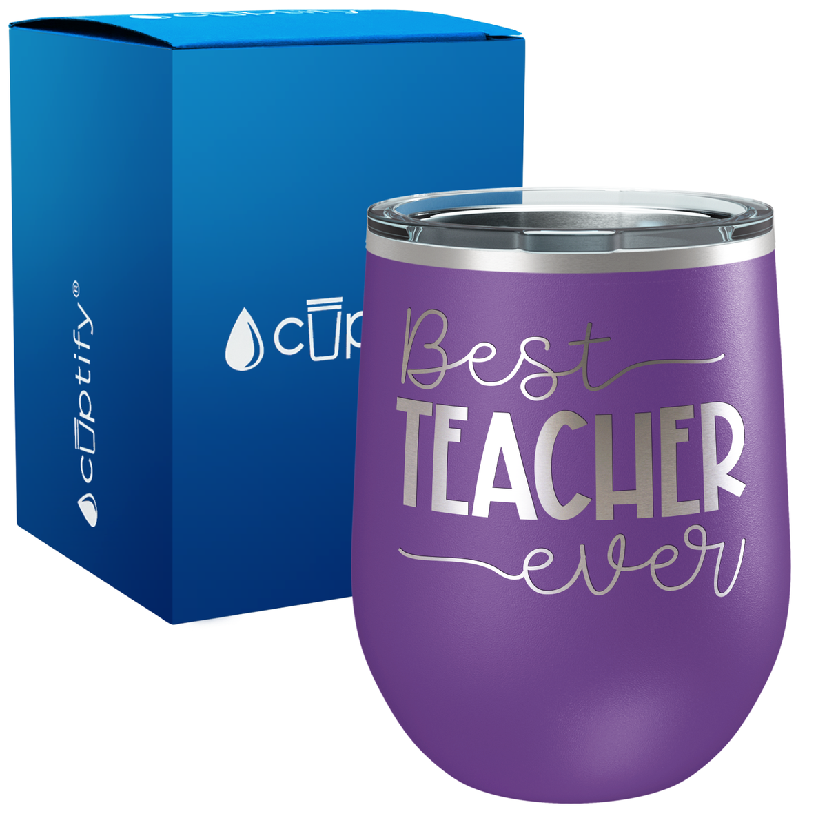 Best Teacher Ever 12oz Teacher Wine Tumbler