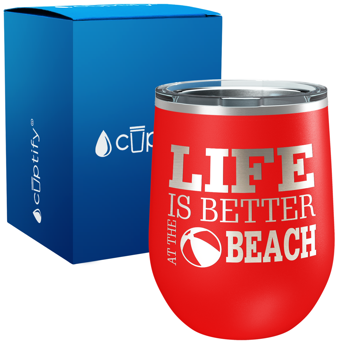 Life is Better at the Beach 12oz Beach Wine Tumbler