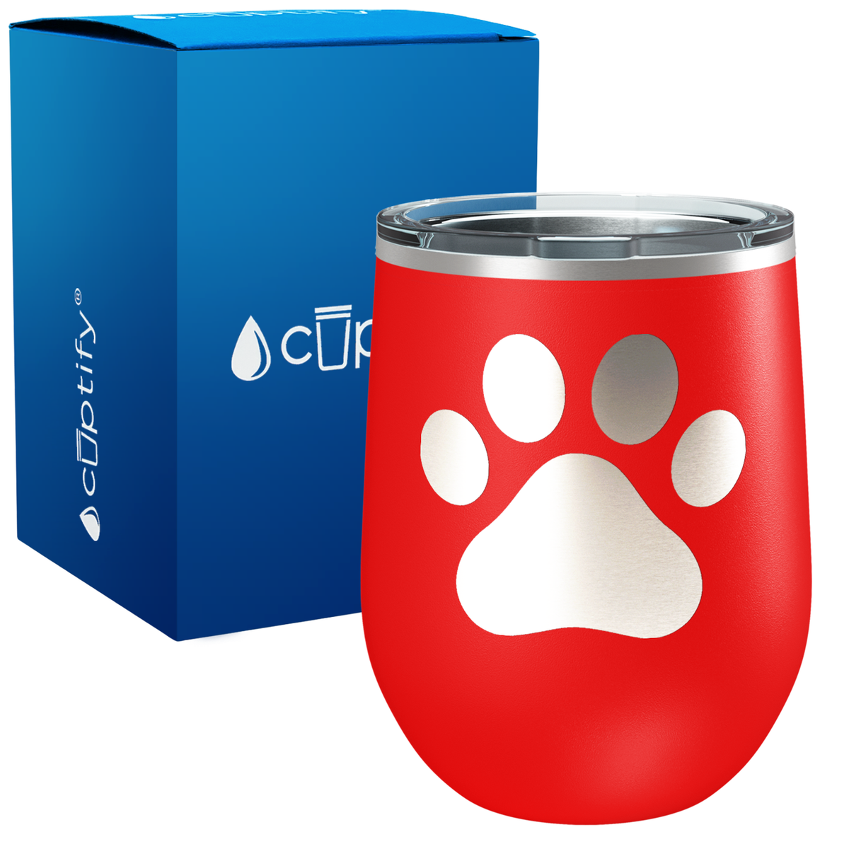 Paw Print 12oz Dog Wine Tumbler