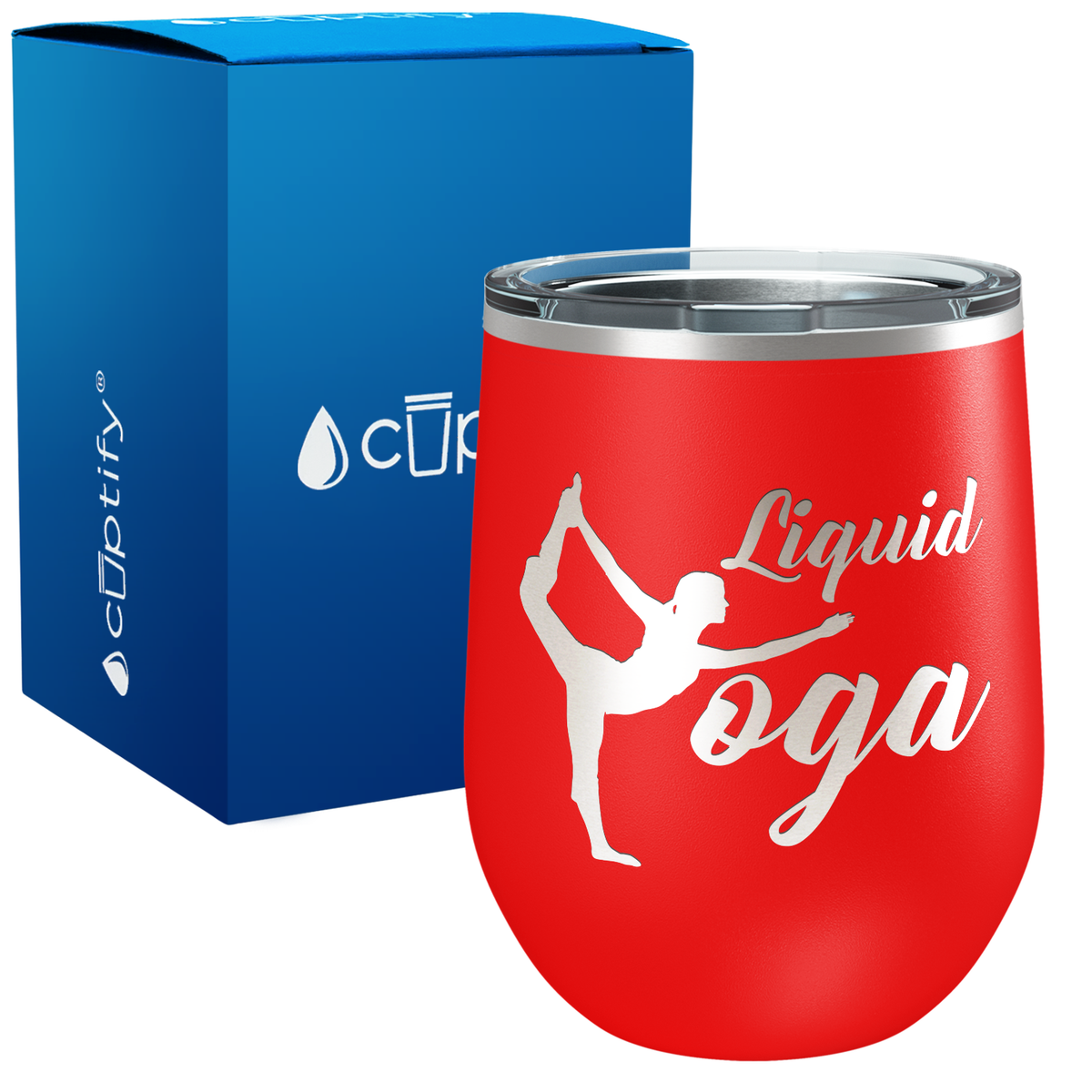 Liquid Yoga 12oz Funny Wine Tumbler