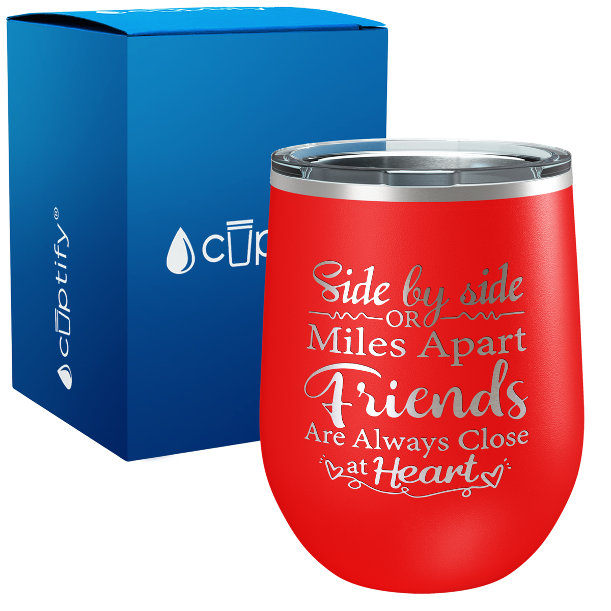 Side by Side 12oz Best Friend Wine Tumbler