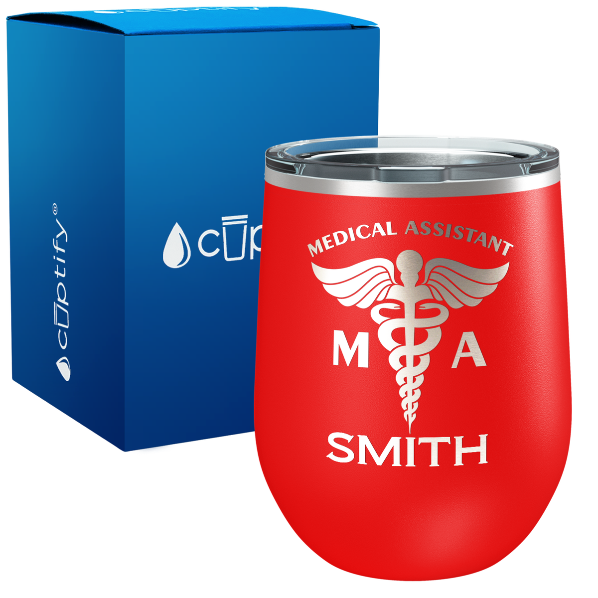 Personalized MA Medical Assistant 12oz Medical Wine Tumbler