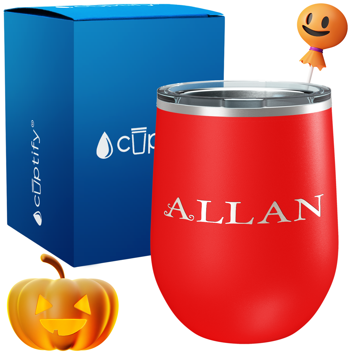 Personalized Eerie Style 12oz Halloween Wine Tumbler