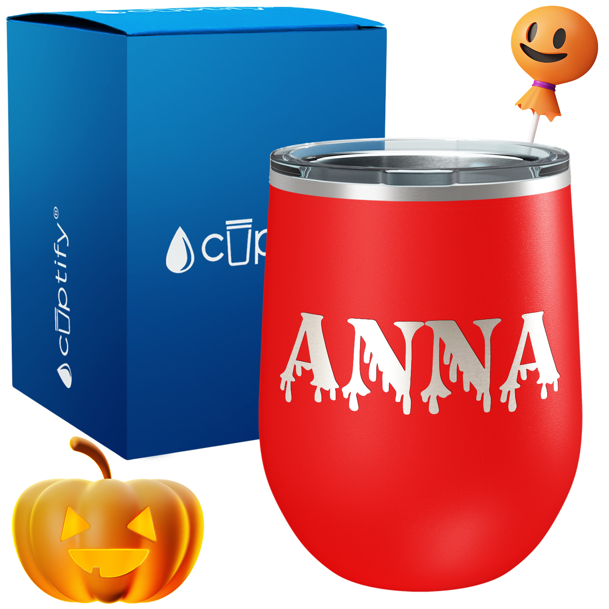 Personalized Bloody Style 12oz Halloween Wine Tumbler