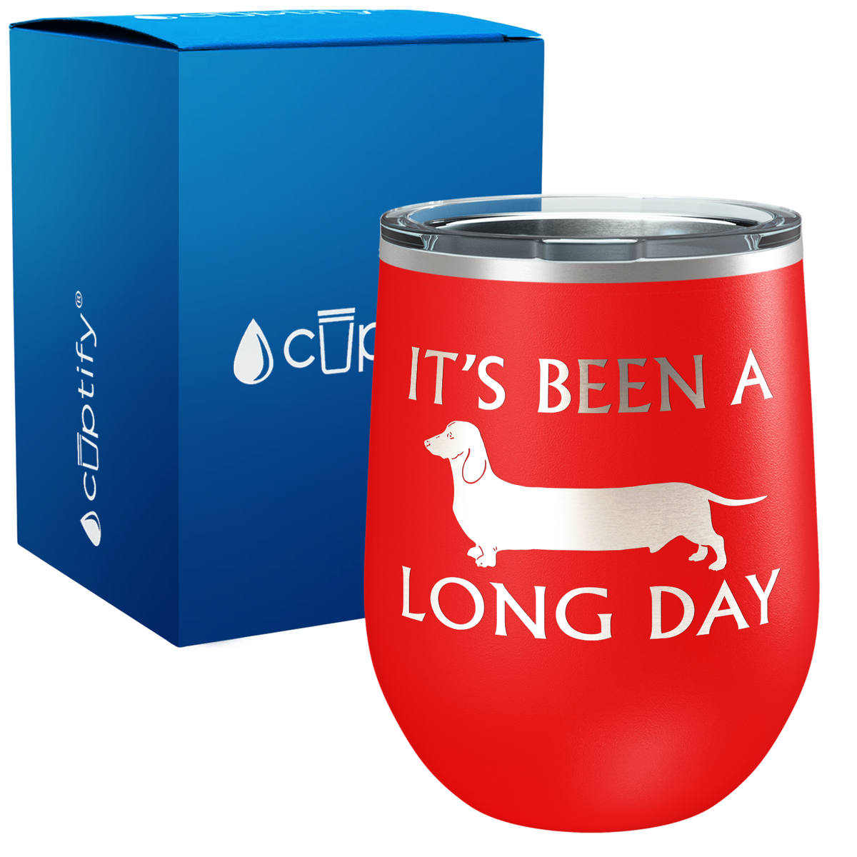 It's Been a Long Day 12oz Dog Wine Tumbler
