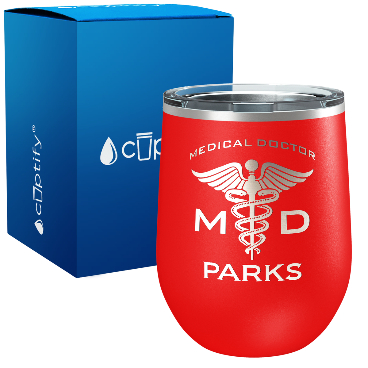 Personalized MD Medical Doctor 12oz Medical Wine Tumbler