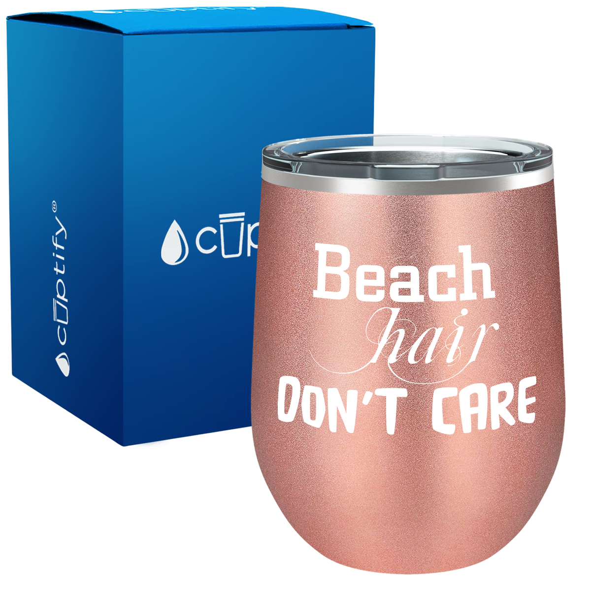 Beach Hair Dont Care 12oz Beach Wine Tumbler