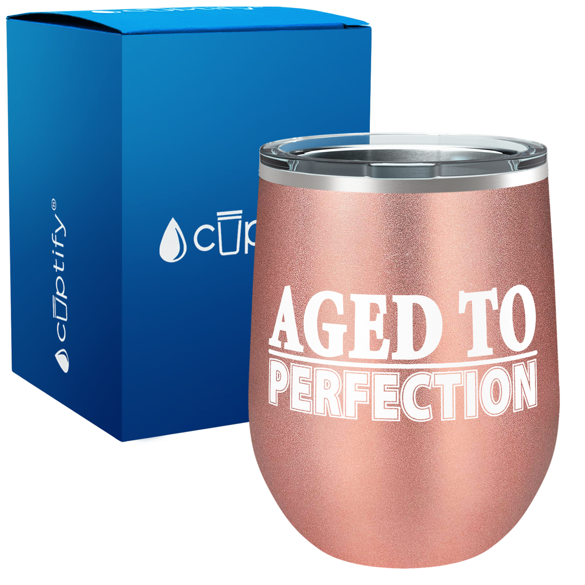 Aged to Perfection 12oz Funny Wine Tumbler