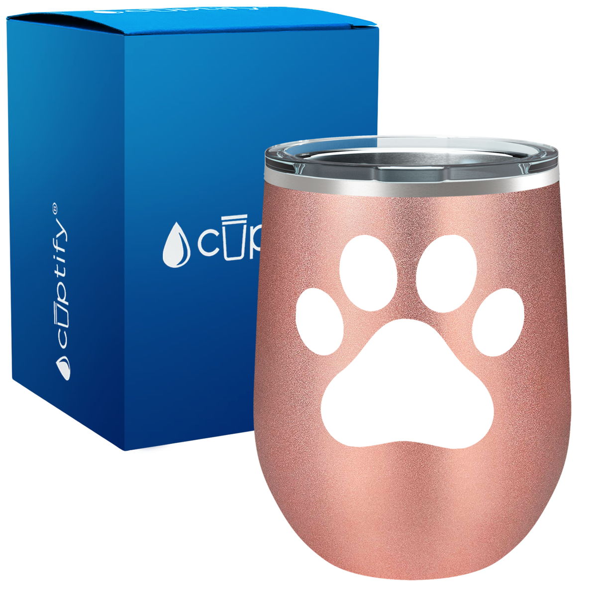 Paw Print 12oz Dog Wine Tumbler