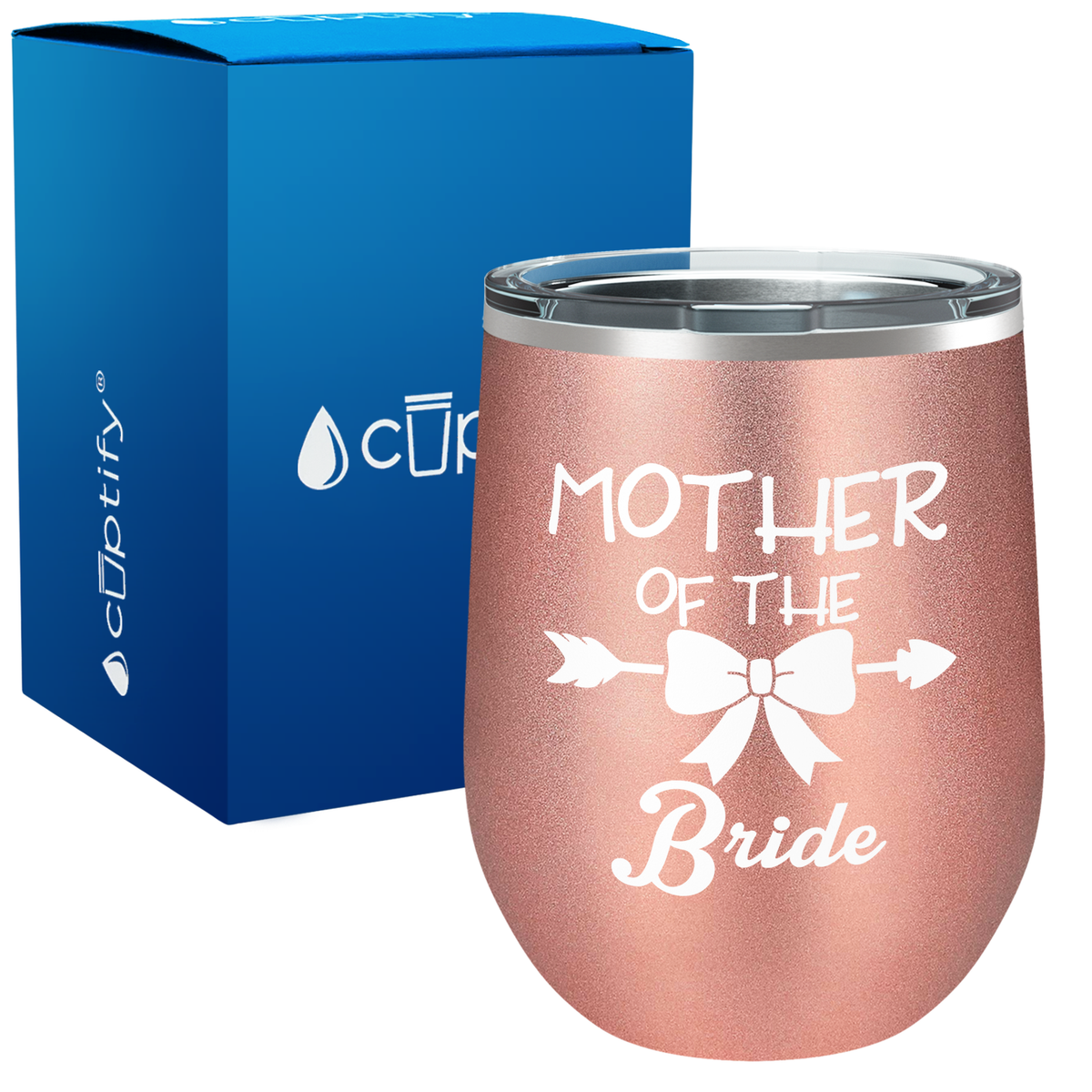 Mother of the Bride 12oz Bridal Shower Wine Tumbler