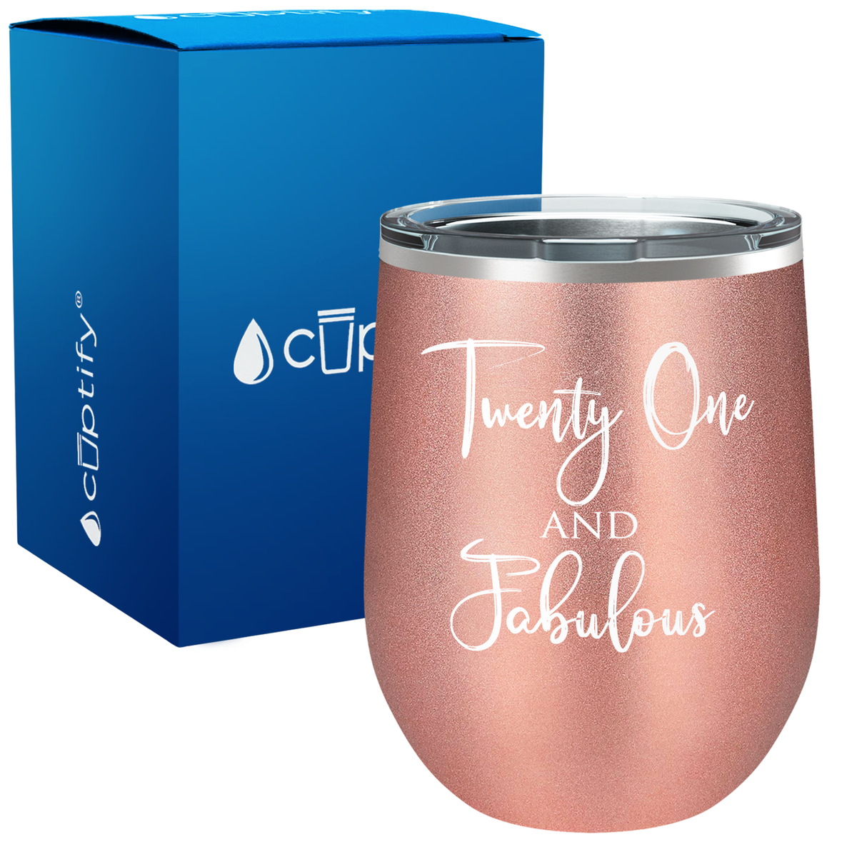 Twenty One and Fabulous 12oz Birthday Wine Tumbler