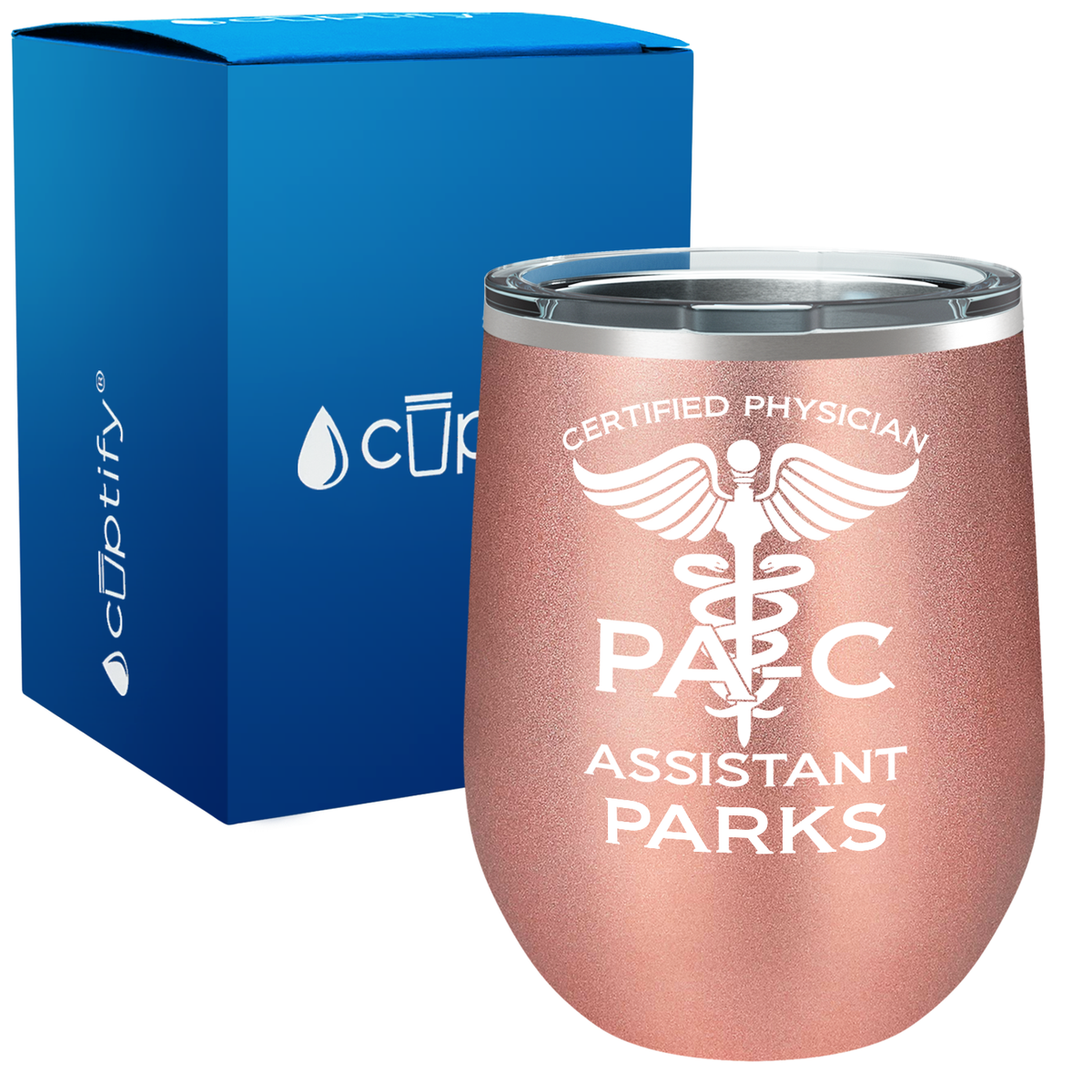 Personalized PA-C Certified Physician Assistant 12oz Medical Wine Tumbler
