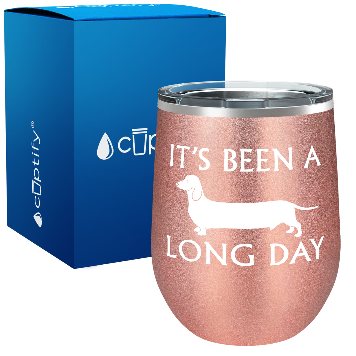 It's Been a Long Day 12oz Dog Wine Tumbler