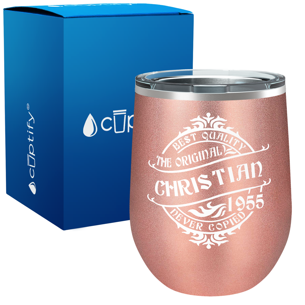 Personalized The Original Never Copied 12oz Birthday Wine Tumbler