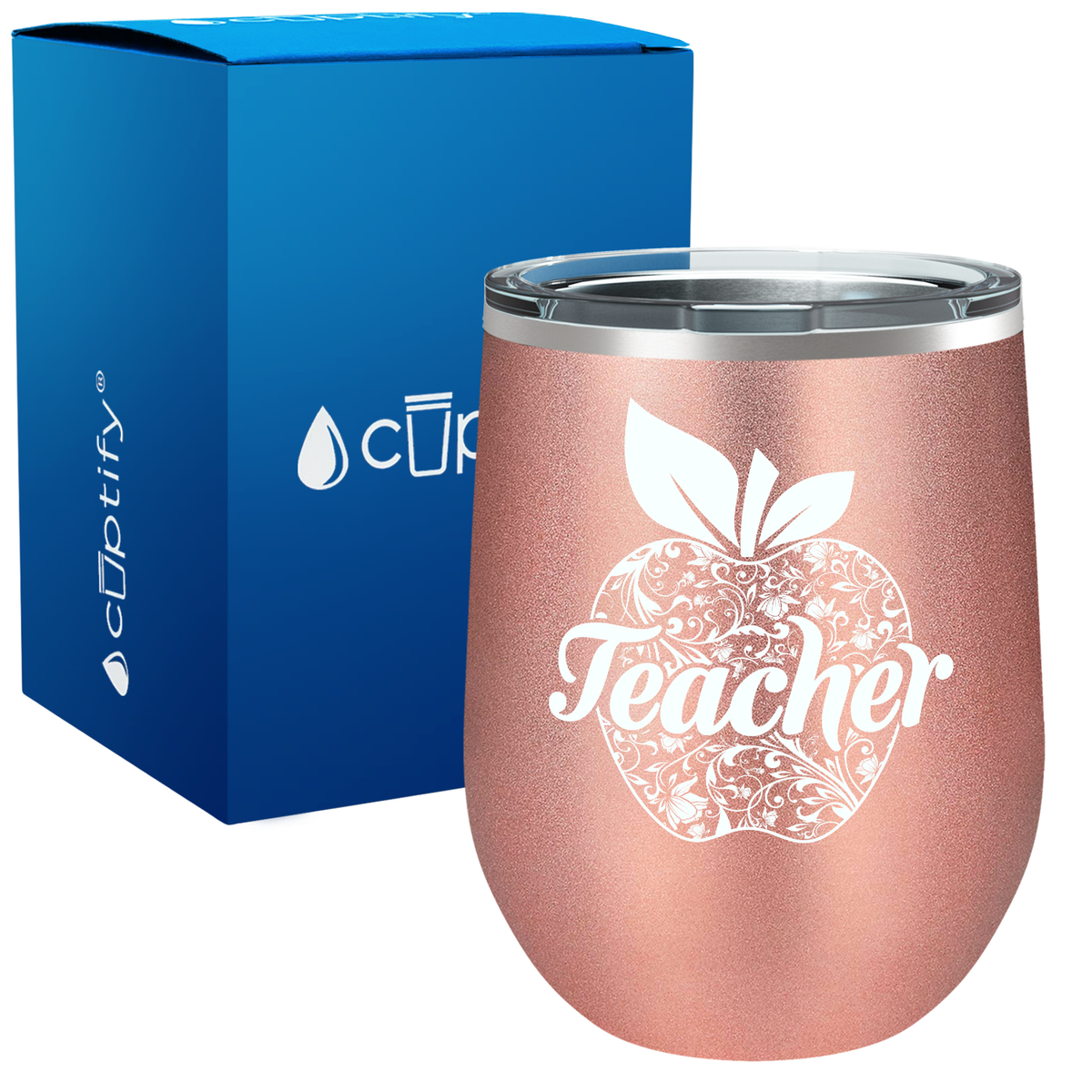 Teacher Apple 12oz Teacher Wine Tumbler