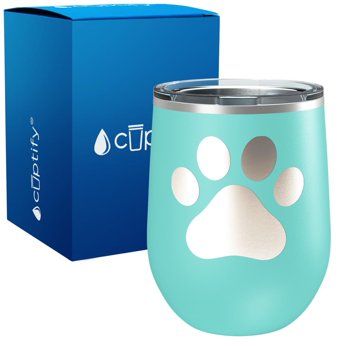 Paw Print 12oz Dog Wine Tumbler