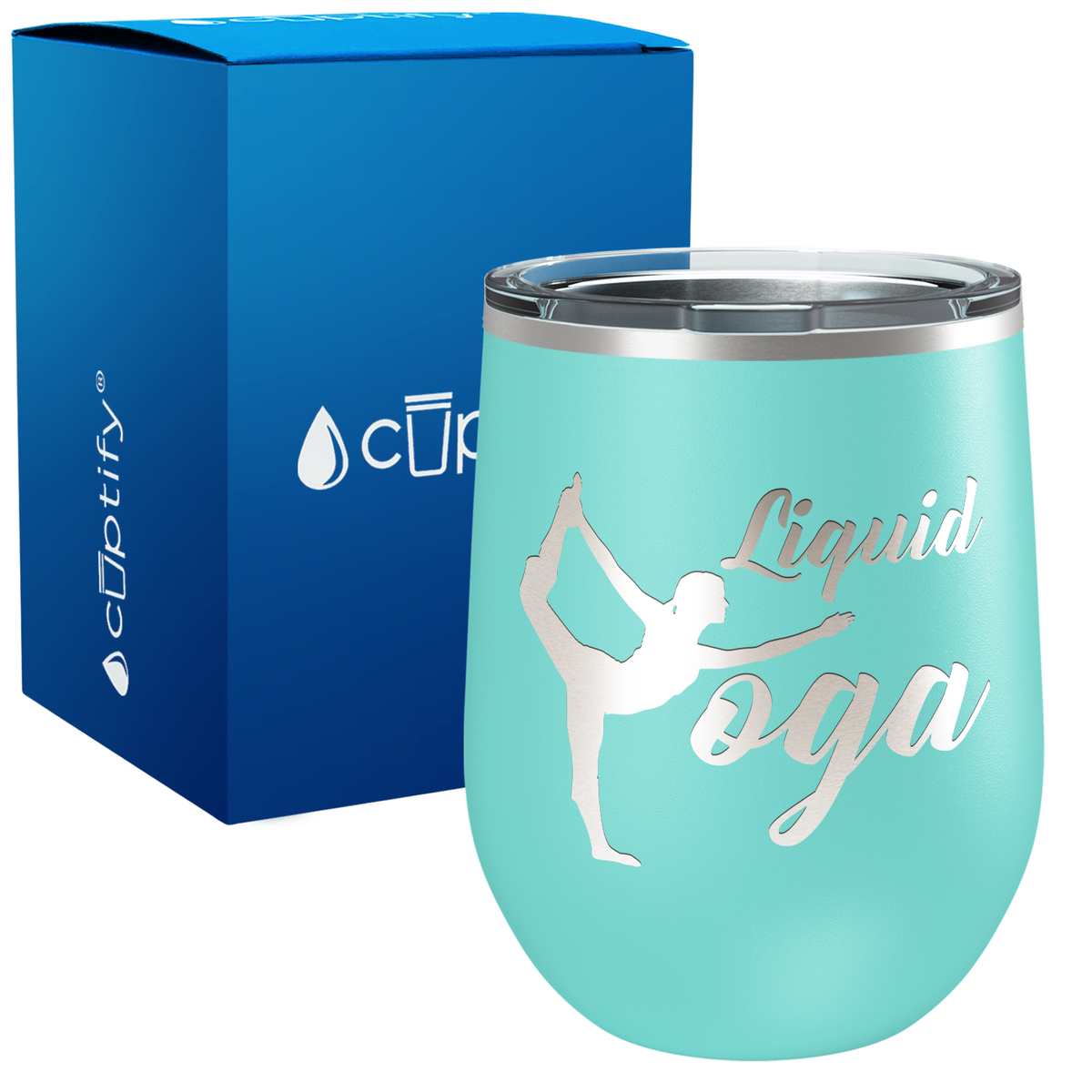 Liquid Yoga 12oz Funny Wine Tumbler