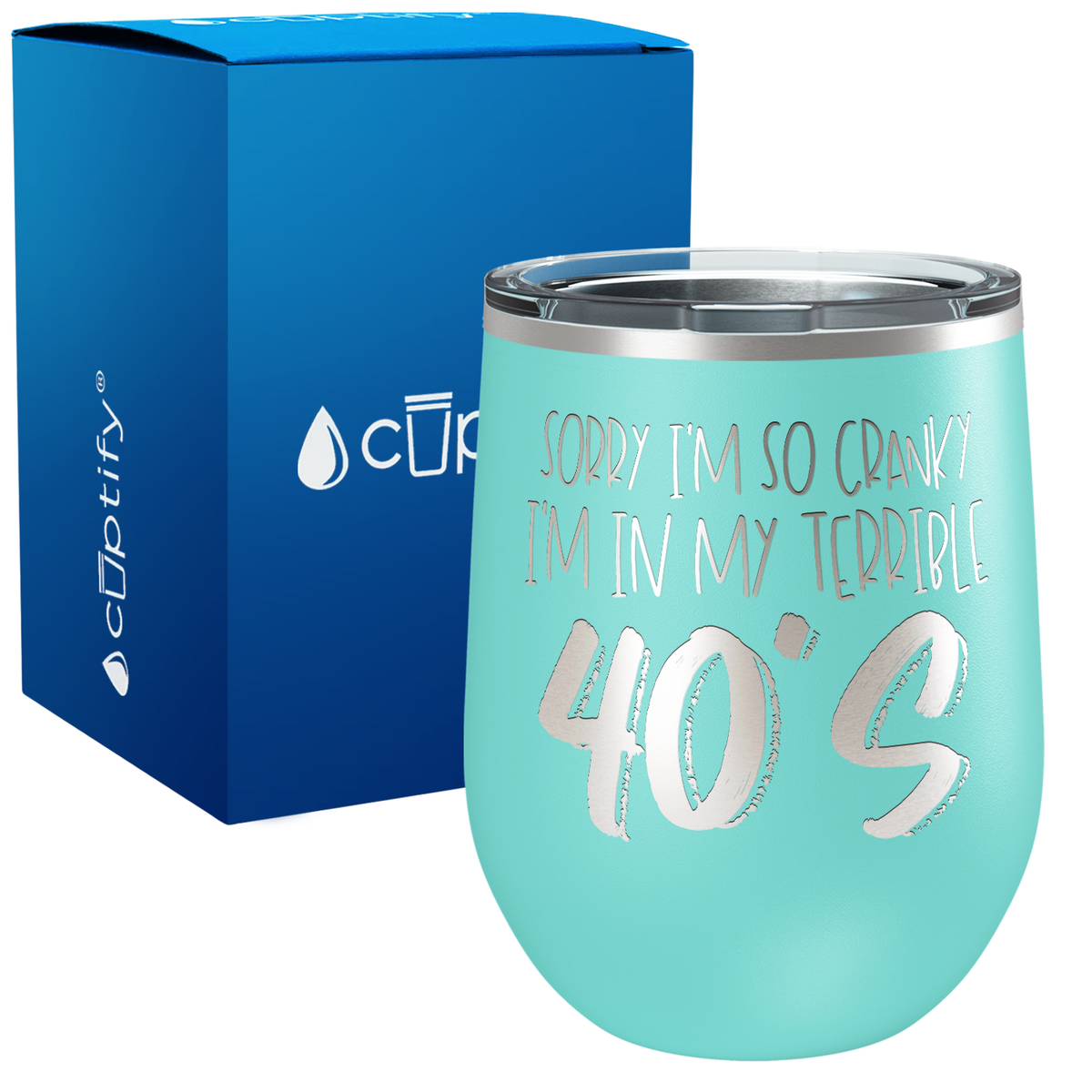 I'm In My Terrible 40s 12oz Birthday Wine Tumbler
