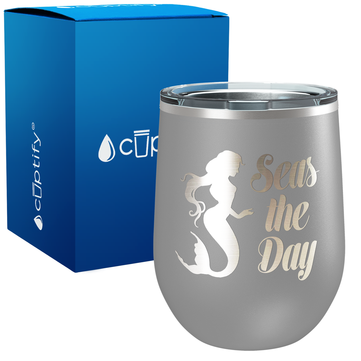Seas the Day 12oz Beach Wine Tumbler