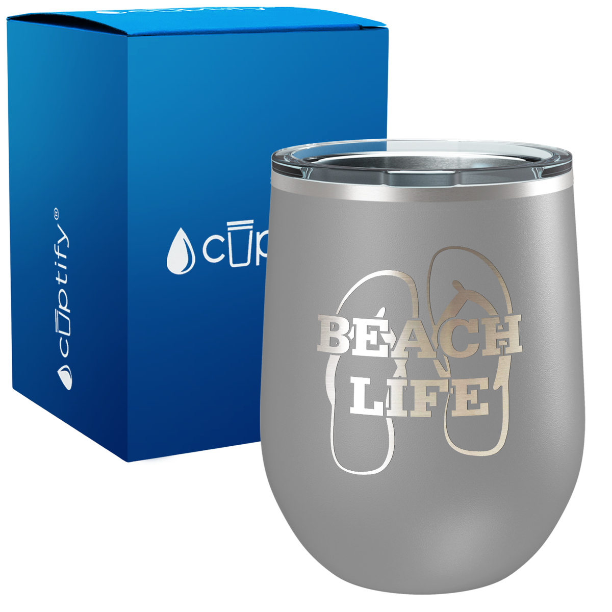 The Beach Life Sandals 12oz Beach Wine Tumbler