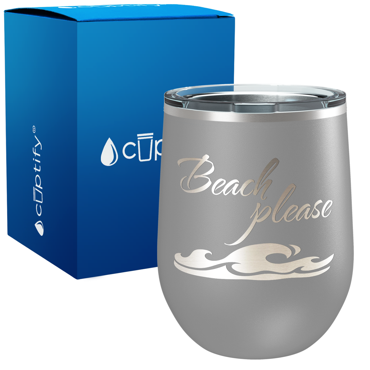 Beach Please 12oz Beach Wine Tumbler