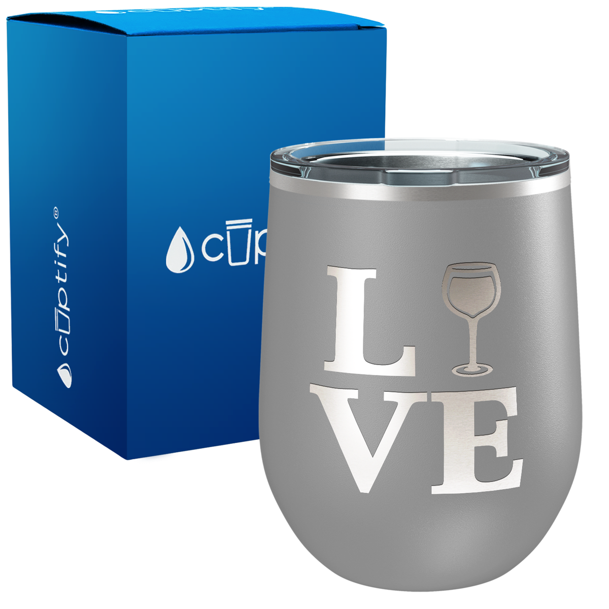 Love Wine 12oz Funny Wine Tumbler