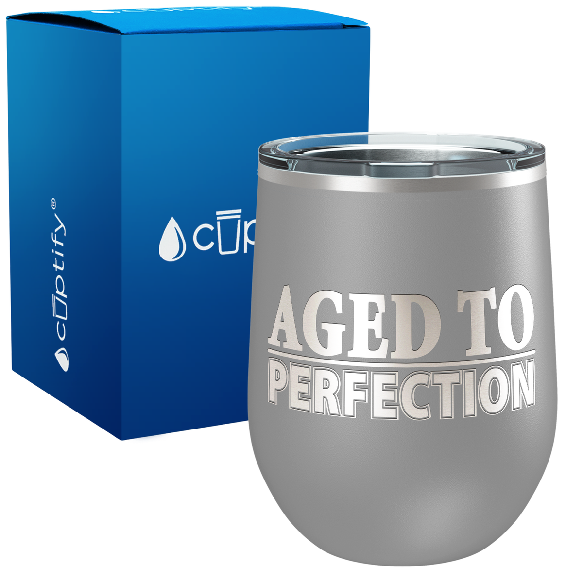 Aged to Perfection 12oz Funny Wine Tumbler