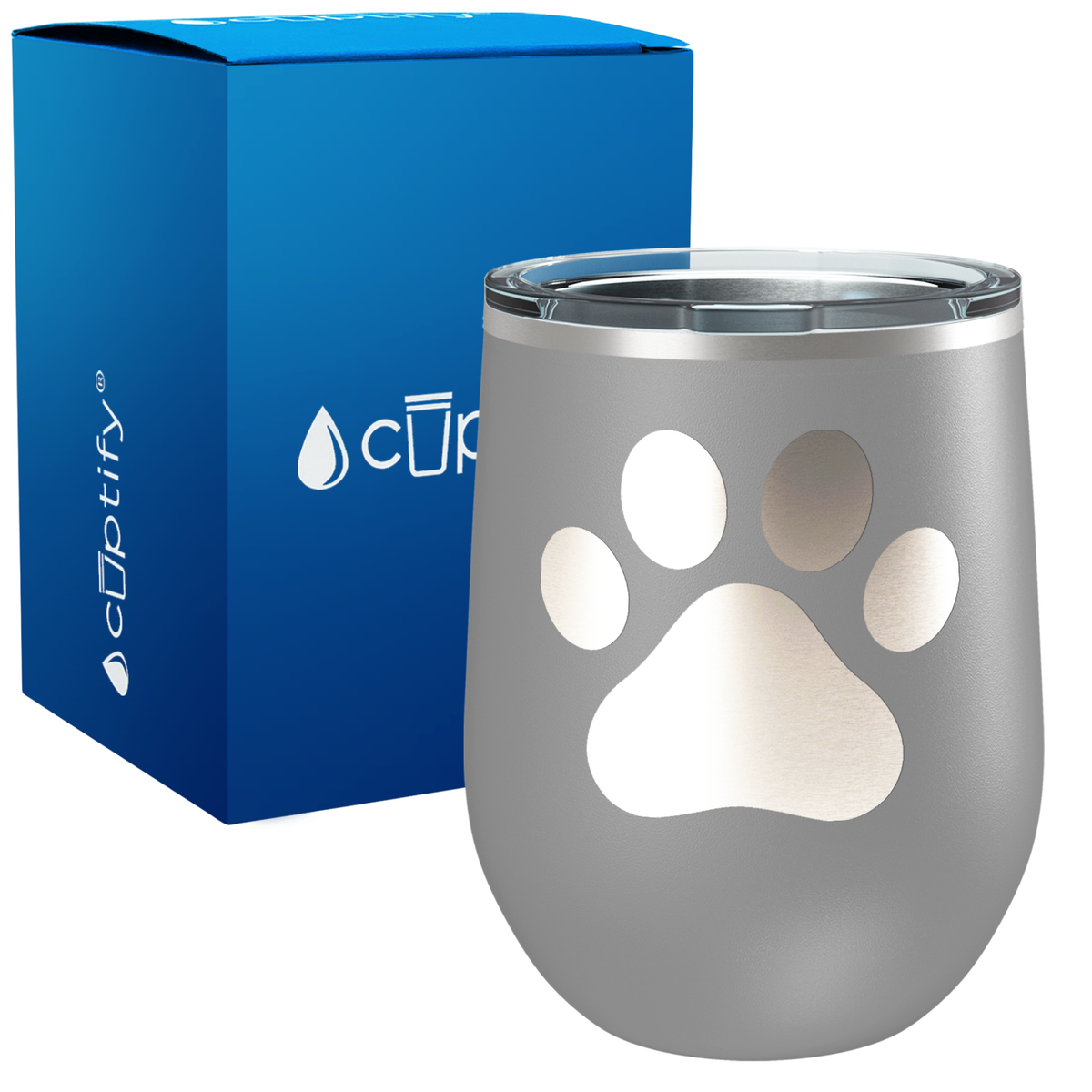 Paw Print 12oz Dog Wine Tumbler