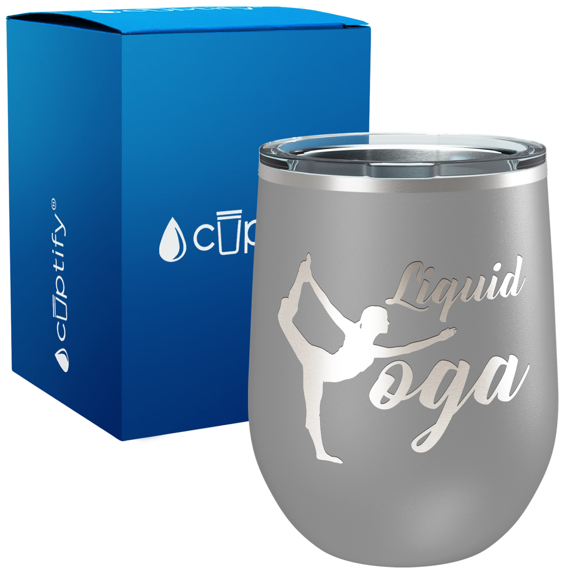Liquid Yoga 12oz Funny Wine Tumbler