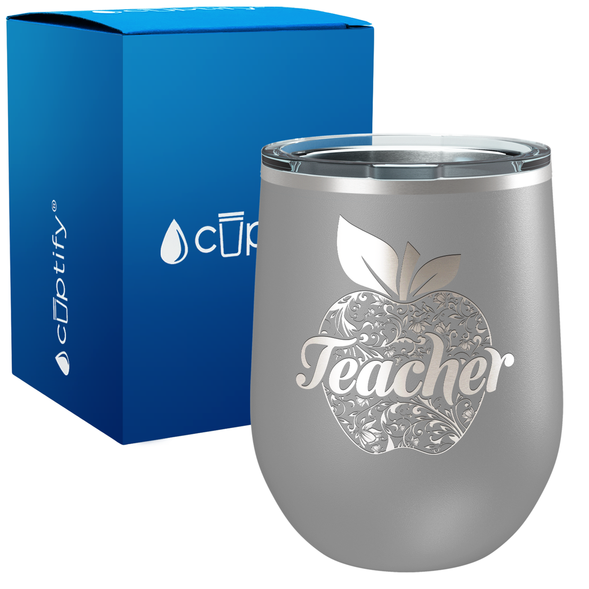 Teacher Apple 12oz Teacher Wine Tumbler