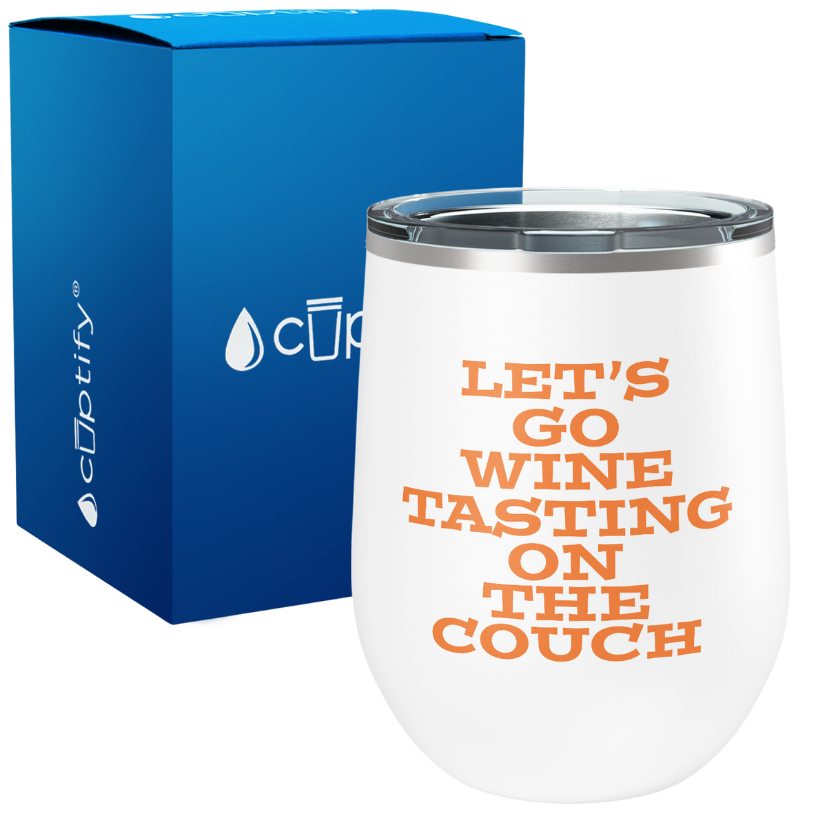 Let's go Wine Tasting 12oz Funny Wine Tumbler