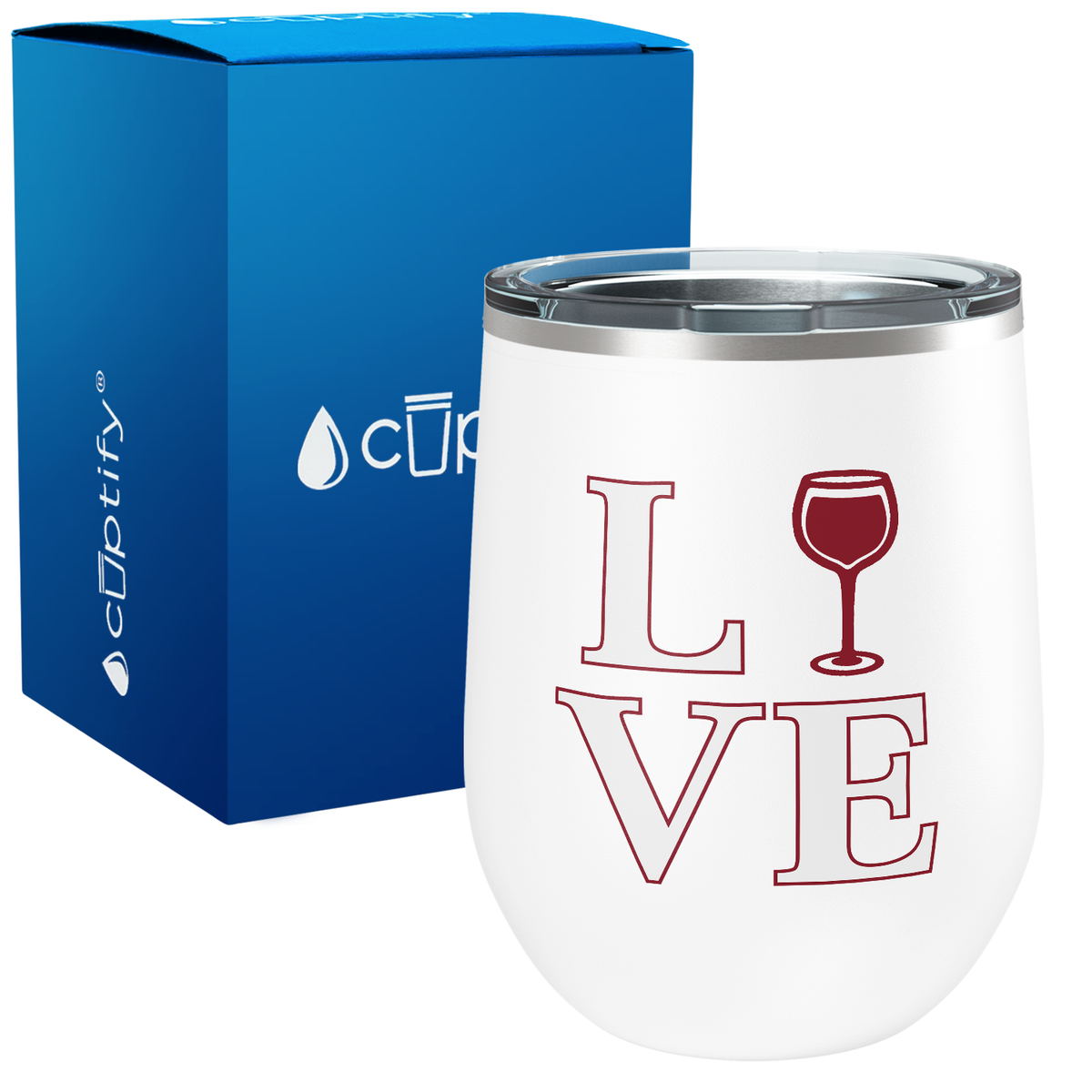 Love Wine 12oz Funny Wine Tumbler