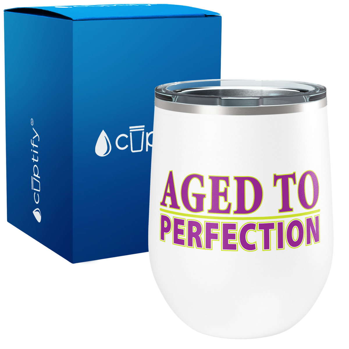 Aged to Perfection 12oz Funny Wine Tumbler