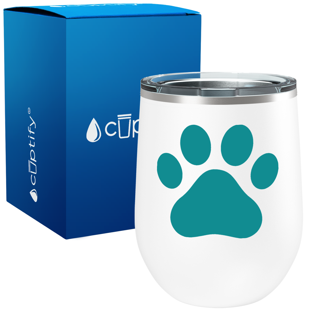 Paw Print 12oz Dog Wine Tumbler