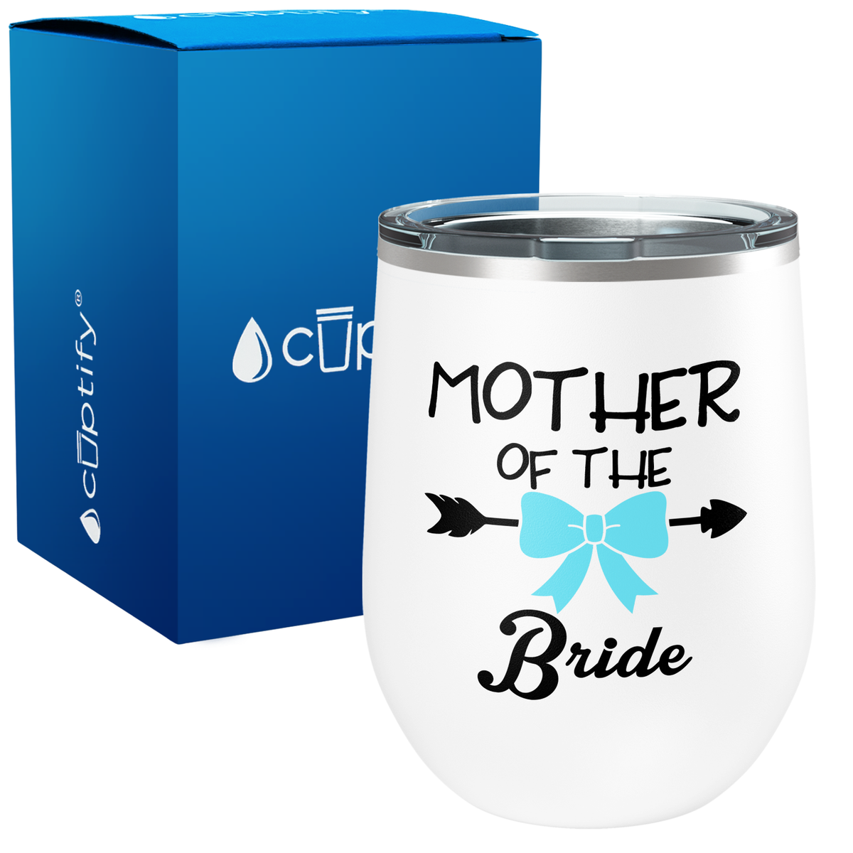 Mother of the Bride 12oz Bridal Shower Wine Tumbler