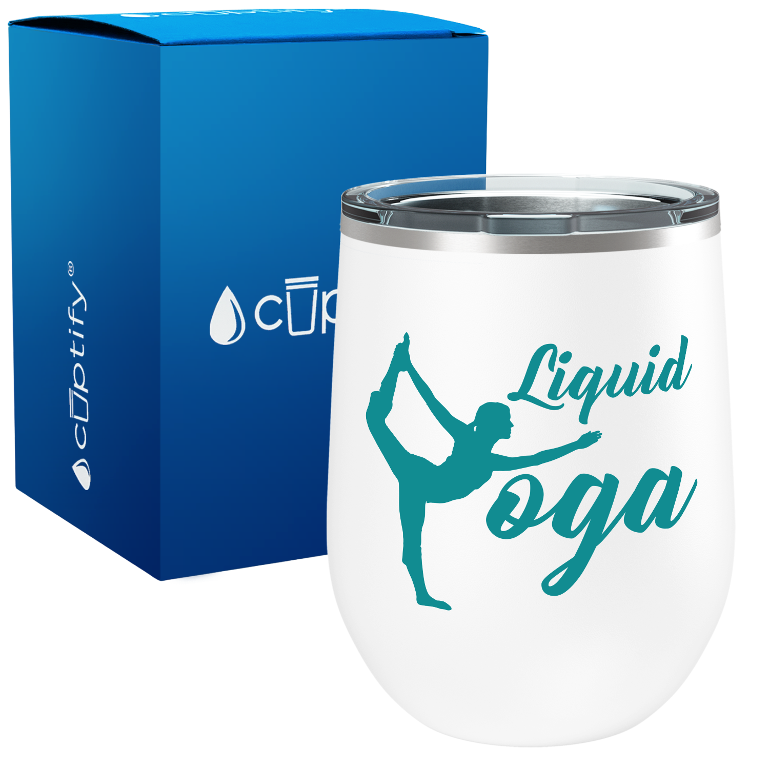 Liquid Yoga 12oz Funny Wine Tumbler