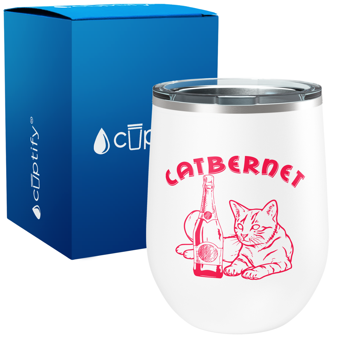 Catbernet 12oz Funny Wine Tumbler