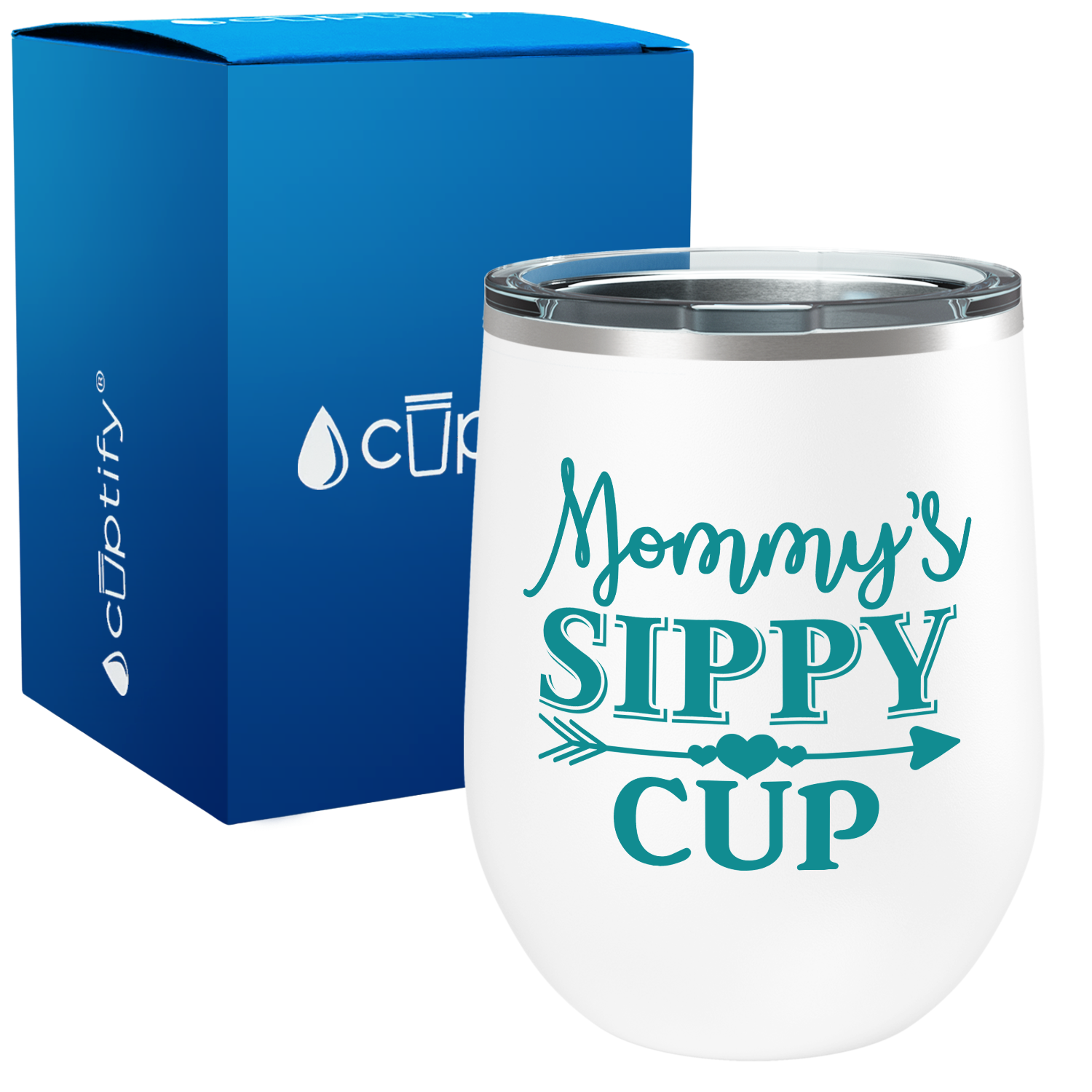 Mommy's Sippy Cup  Arrow 12oz Mom Wine Tumbler